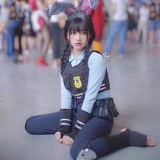 萬聖節瘋狂動物城cosplay judy朱迪兔子cos擬人服 動漫Halloween 親子服裝套裝