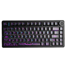AULA F75 RGB 3모드 유무선 커스텀 기계식 키보드, 블랙, 리퍼축, 제조사축