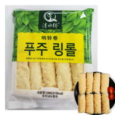 홍홍 중국식품 중국 푸주 링롤 두유피튀김 훠궈 마라탕 두유피롤 10개입, 120g, 1개