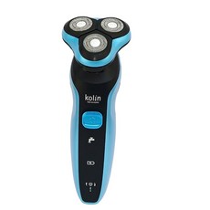 歌林水洗浮動三刀頭刮鬍刀 KSH-DLRZ600 USB充電 全機可水洗, 藍色