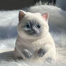 뚱냥이스퀴시 고양이 말랑이 모찌 인형 스트레스해소 쫀득한 슬라임 01, 1개