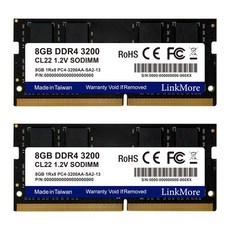 LinkMore DDR4 8GBx2매 세트(16GB) 3200Mhz 노트북용 메모리(CL221.2V260Pin)