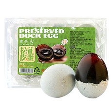 (배터짐) 송화단 피단 오리알 한곽6알 (일요일&당일발송) 실온, 360g, 1개