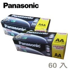 Panasonic 國際牌 碳鋅電池, 1個, 3號(AA) 60顆盒裝 R6NNT, 60