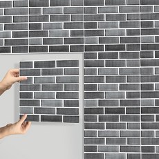 뷔이위이 데코타일 접착식 인테리어 바닥 현관 타일시트지 10P, 512, 그레이