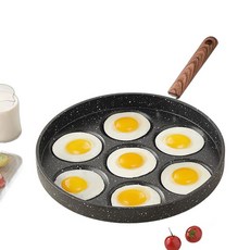 업소용 계란후라이팬 프라이팬 7구멍 오믈렛 팬 원형 C 에그팬 에그후라이팬, E. 별