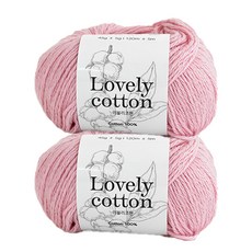 yarna 러블리코튼뜨개실 45g, 520 핑크, 2개