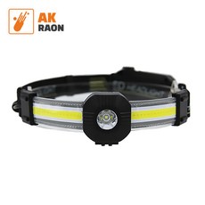 라온 LED 충전식 헤드랜턴 캠핑 레저 야간 작업 방수 조명 7단계 C타입 충전케이블 포함 RAK-HL-XC01, 1개