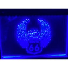 Route 66 루트 66 이글 독수리 LED 네온사인 라이트 30cmx20cm