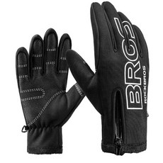 락브로스 S091 기모 오토바이 스마트폰 터치 스마트터치 방한 장갑, 블랙