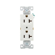 COOPER 美國製 125V 20A NEMA 5-20 DUPLEX型 白色商用級插座, 1個
