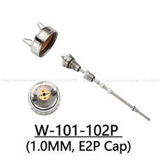 수정탄전동건 젤리탄총 기관단총 일본 W-101 스프레이 건 노즐 1.0/1.3/1.5/1.8mm 일본산 W101 건용 바늘 에어 캡 세트, 10 102P(1.0mm E2P Cap)