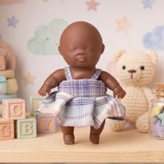 나타샤 검은 인형 옷 14cm 큰 사이즈 나타샤 전용 옷 귀여운 잉글리시 스타일 인형옷 귀여운 피규어 의상 교환 부품, 아기옷만 - 보라색 스커트