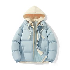 冬季連帽加厚棉服情侶款 防寒防風保暖棉襖外套