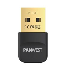 PAN-BT60 블루투스 6.0 동글 USB 데스크탑 무선 수신기, 1개, 블랙