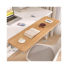 桌面延伸板，可摺疊收納，免打孔安裝，穩固耐用，增加桌面空間, 原木色, 1個