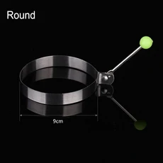 모양 스테인레스 스틸 튀긴 계란 셰이퍼 금형 DIY 아침 식사 팬케이크 반지 샌드위치 주방 도구기구 베이킹 도구, round