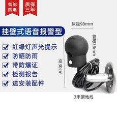 산업용 정전기방지봉 이동식 터치봉 안전 주유소 제전기, 벽부형 음성 알람, 1개