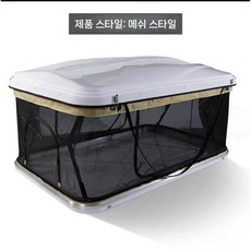 원터치 루프탑 차량지붕 텐트 사계절 차박 SUV 하드탑 슬림, 메쉬 대형