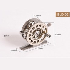 漁輪 前打輪 漁線輪 鋁合金 CNC 閥釣輪 飛蠅輪 魚線輪 卷線器, 前打輪【BLD50/右手】