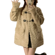 여성용 램스울 도톰 페이크털 루즈핏 방한점퍼 Women's Jacket