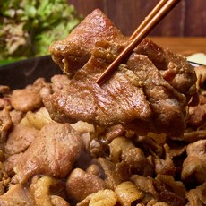 350도에서 참숯으로 초벌한 돼지 숯불구이, 1개, 200g