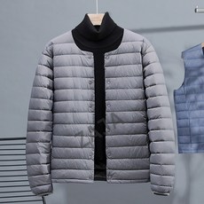 ZAJA 남성 슬림핏 오리털 경량패딩 점퍼 V넥 U넥