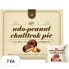 청우식품 우도땅콩 찰떡파이, 258g, 7개