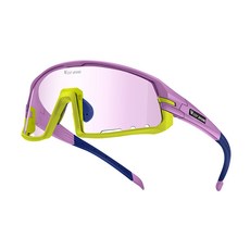 시그니처베이지 스포츠 자전거 컬러풀 광변색 고글 선글라스 YPZ168, 컬러풀 ﻿퍼플 옐로우, 1개