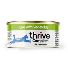 Thrive 脆樂芙 貓罐頭 鮪魚蔬菜口味 貓主食罐 濕食 低脂, 75g, 1個, 鮪魚+蔬菜