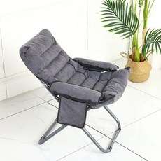 바닥 의자 좌식 소파 접이식 등받이 거실 휴식 체어 가정용 발코니 침실 레저 낮잠 안락 컴퓨터 야외 1인용 게으른, 2)Gray S