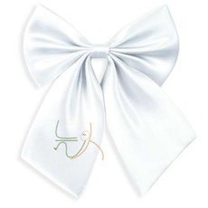 늘넷 리본 타이 화이트 주니어넥타이