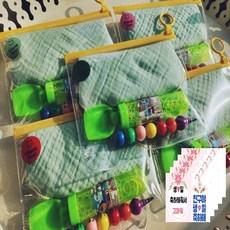 루키버니 어린이집 유치원 생일선물 답례품 스카프빕 구디백 5세트 + 스티커 10장