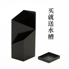 【開發票/統編】雨傘架 收納傘桶 商用酒店大堂落地擺件 家用班級門口入戶放傘神器 門口玄關傘架 大容量防倒設計快速瀝水北歐風960112, 1個, 黑色