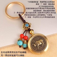 黃銅生肖鑰匙扣, 藍色