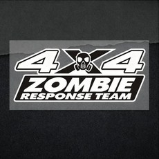 좀비 대응팀 비닐 자동차 스티커 방수 데칼 오프로드 트럭 창문 범퍼 재미있는 창의적 디자인, B. g, 2. 15cm