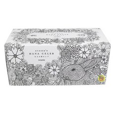 王子製紙 nepia 極保濕盒裝衛生紙 面紙~可著色 兔子包裝限定盒【日本製】, 1個, 450張