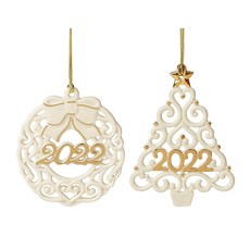 [5] Lenox 892221 2021 Our First Christmas 장식품, 화환