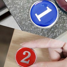 NIE 에폭시 원형 1-50 번호판, 파랑