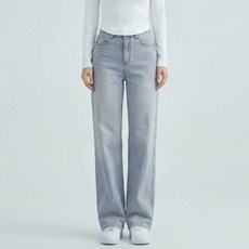 라르고비에 여성용 하이웨스트 밴딩 데님 팬츠 세미와이드 스판 청바지 [기장3종]