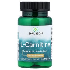 스완슨 Swanson L-Carnitine 30 Tablets, 1개