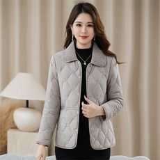 중년여성패딩 누빔 카라넥 패션 패딩점퍼 숏패딩 경량패딩 CGD25102259 32