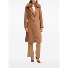 게스 페이크 퍼 칼라 코트