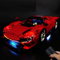 조립식 슈퍼카 레이싱카 블록 장난감 Daytona SP3, 1개, 플래그십 프로모션 리모컨 라이트