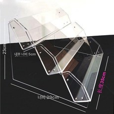 계단식 아크릴진열대 투명 거치대 경사형 전시대 주얼리 선반 다용도, 1개, 3단 35cm