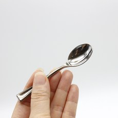 더팩 일회용 실버숟가락 스푼 10cm(소), 100개, 1세트