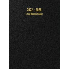 2022 - 2026 5-Year Monthly Planner: 60-Month Calendar (Black) Hardcover, I. S. Anderson, English, 9781947399266