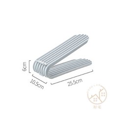 Good Lab節省空間雙層鞋架 馬卡龍色系鞋架 鞋櫃收納神器 居家鞋子收納好幫手, 1個, 灰白色 (WHD0019)
