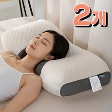 몽딥 기능성 숙면 경추 베개, 화이트, 2개