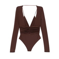 엘리자베타프랑키 긴소매 주름 보디스 탑